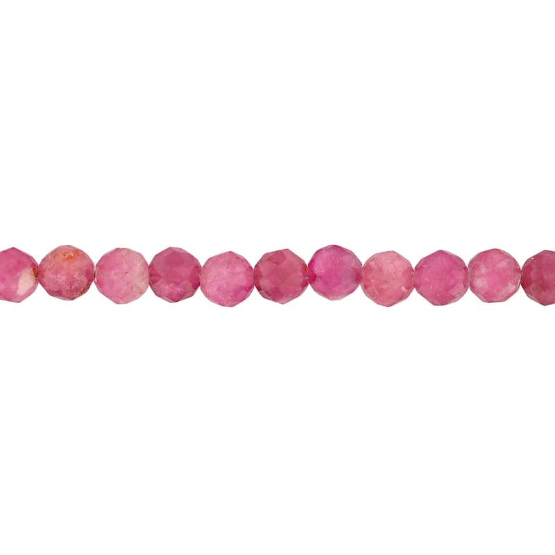 Miadora 17ct TGW Fancy-Cut Pink Tourmaline Bead Necklace in Rose Silver-17+2 in.