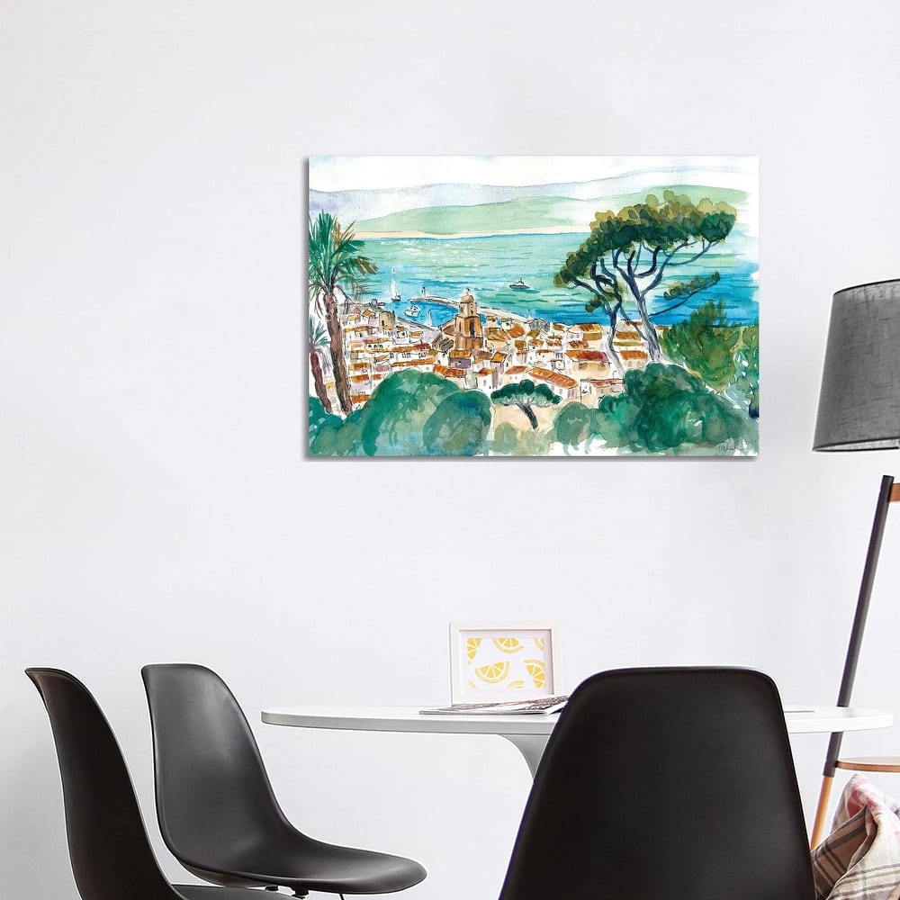 iCanvas "Saint Tropez Coastal View Of Turquoise French Riviera" by Markus & Martina Bleichner Canvas Print