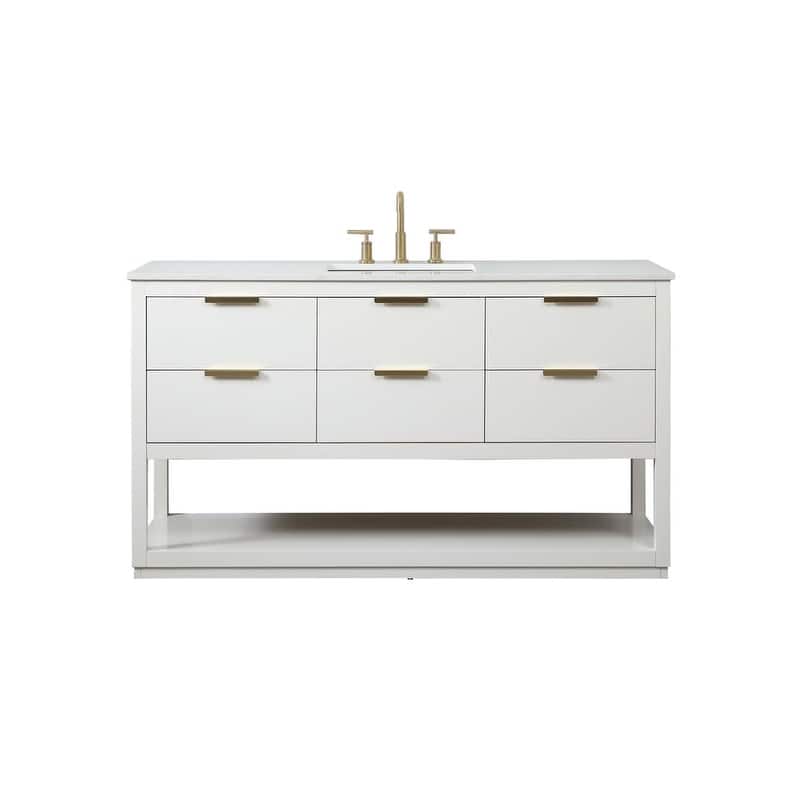 Elegant Lighting VF19260 Larkin 60" Free Standing Single Basin Vanity