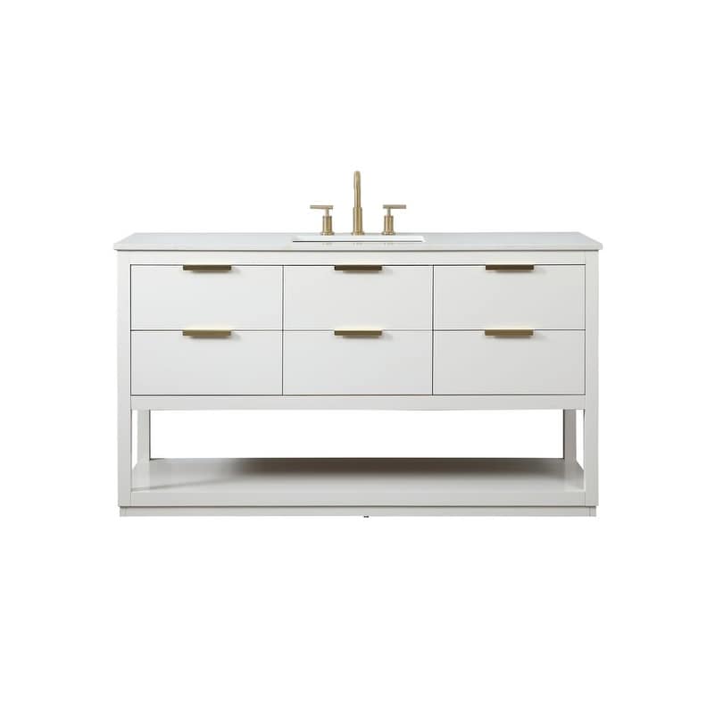 Elegant Lighting VF19260 Larkin 60" Free Standing Single Basin Vanity