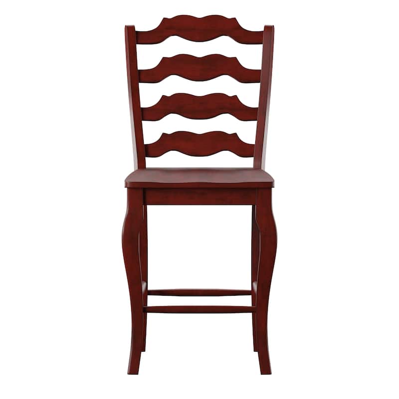 Eleanor French Ladder Back Wood Counter Chair (Set of 2) by iNSPIRE Q Classic