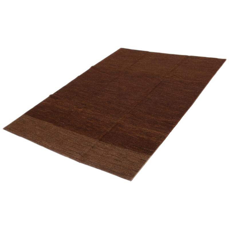 ECARPETGALLERY Flat-Weave Natural Brown Wool Kilim - 6'10 x 9'9