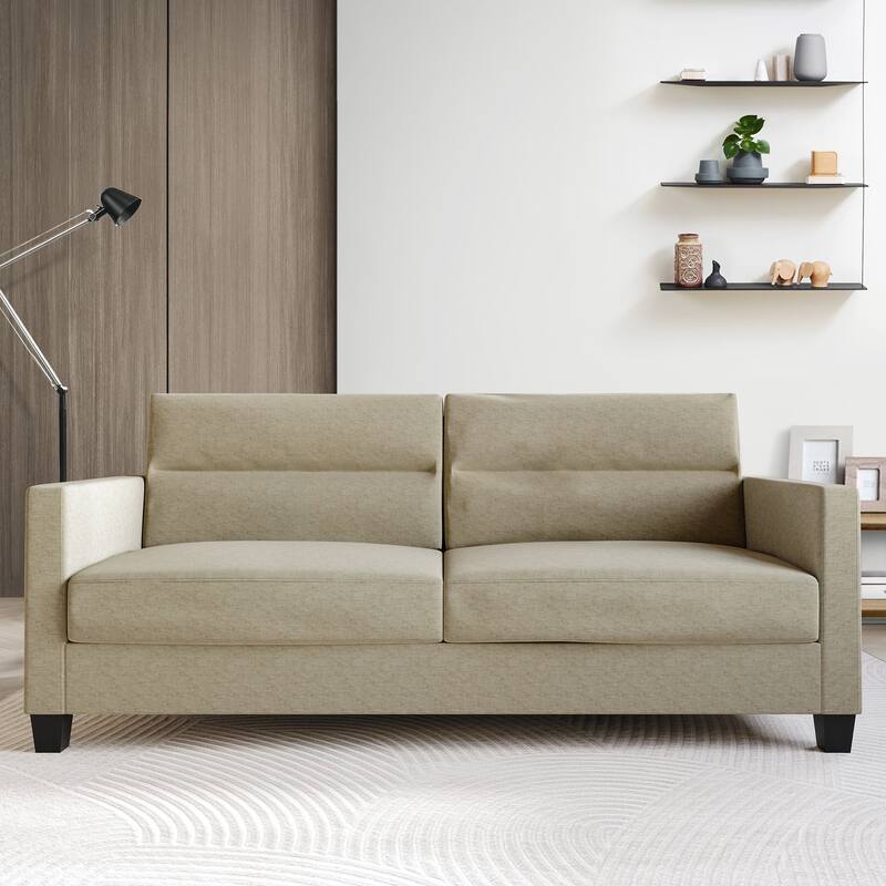 CraftPorch Clean and Minimalist Linen Upholstered Sofa