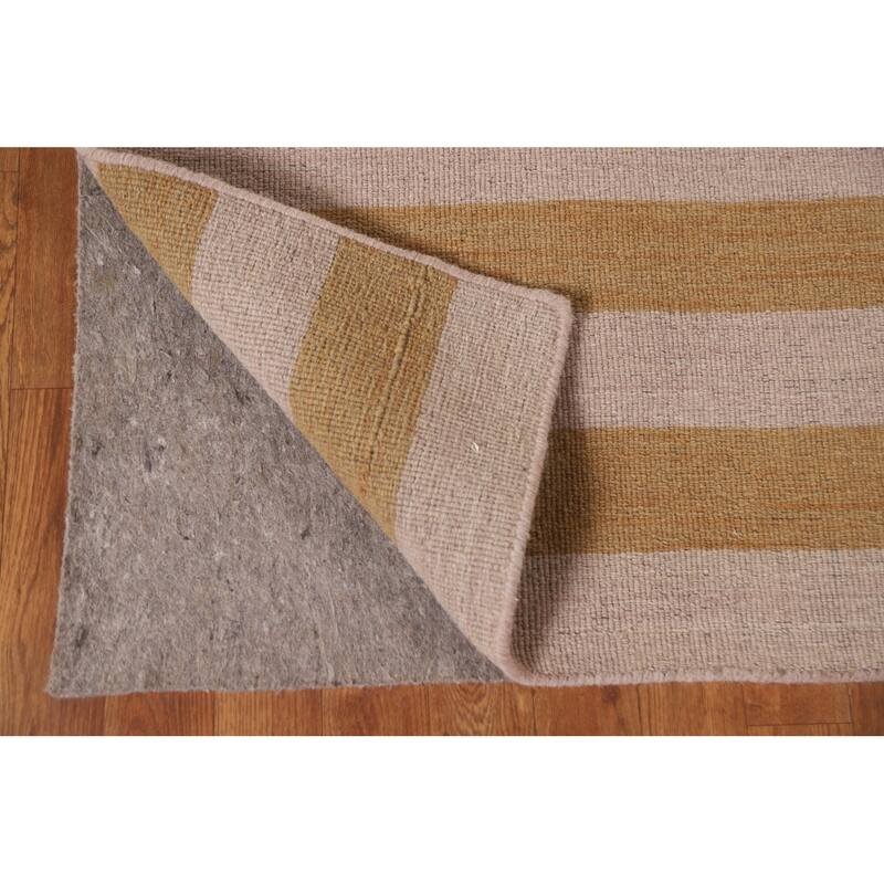 Striped Modern Gabbeh Area Rug Handmade Wool Carpet - 6'5" x 10'1"