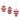 Finial Glass Ornament with Tinsel Filling (Set of 12)