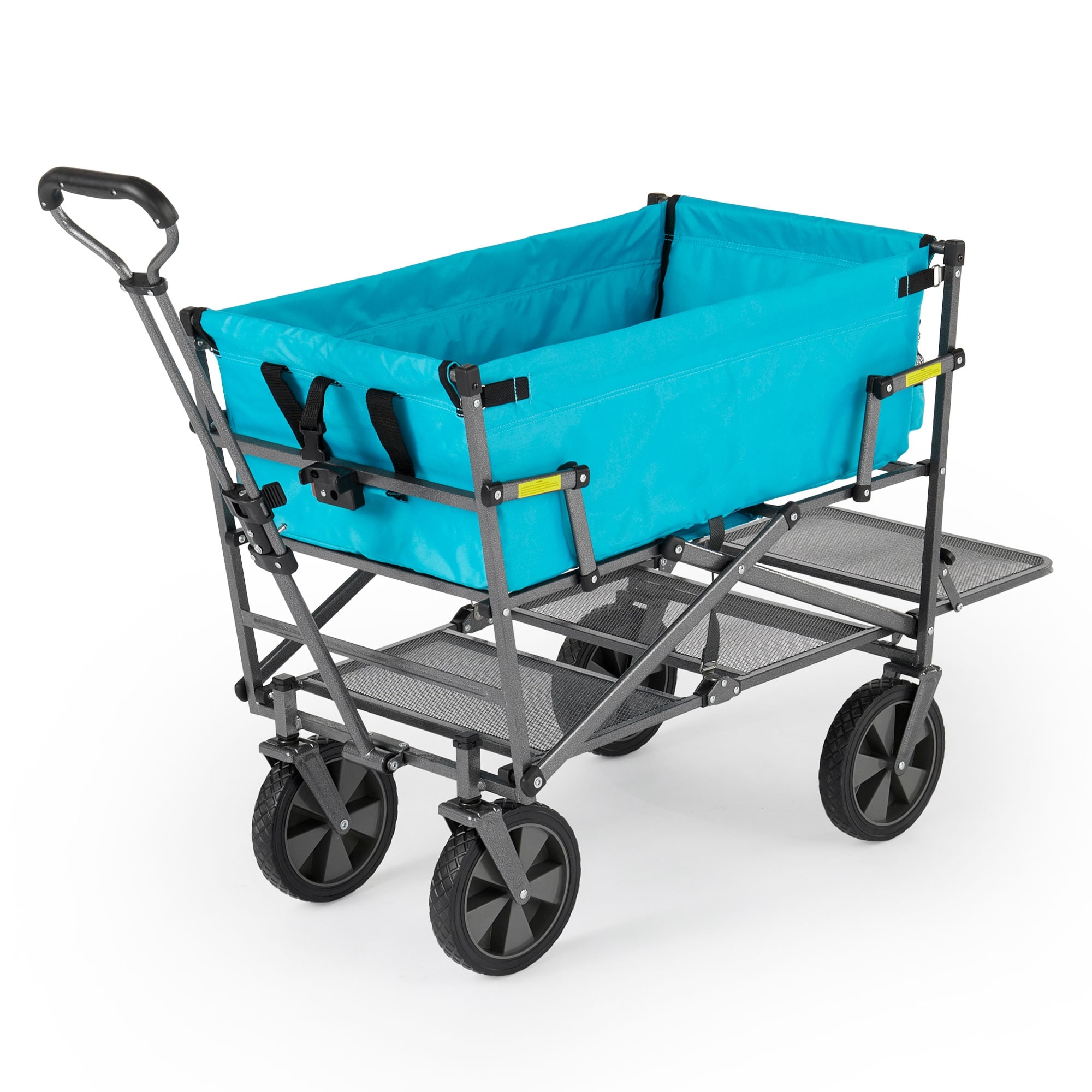 Mac Sports Double Decker Collapsible Outdoor Cart Utility Garden Wagon,  Blue 26.5 35238760