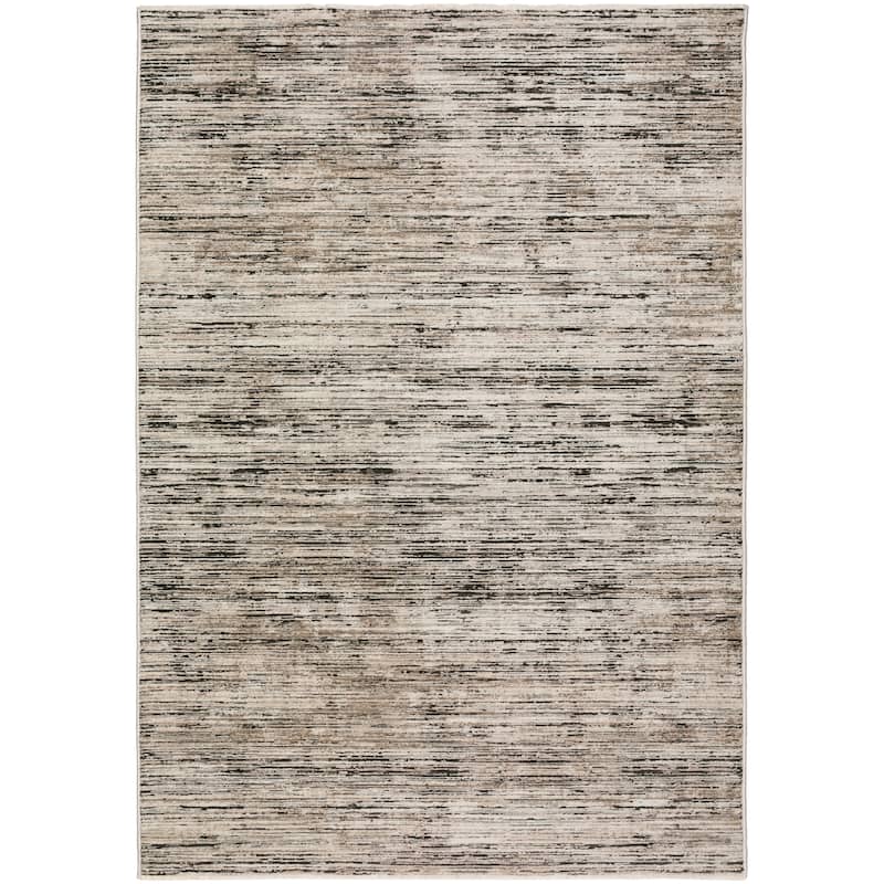Emery Ombre Machine Made Rug - 5' 3" x 7' 8" - Black - Rectangle