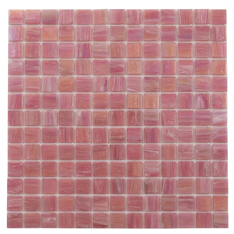 Apollo tile 12" x 12" Nacreous Glossy Punch Pink Glass Tile (20 sq ft/case) - 20 Pack