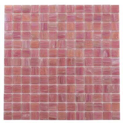 Apollo tile 12" x 12" Nacreous Glossy Punch Pink Glass Tile (20 sq ft/case) - 20 Pack