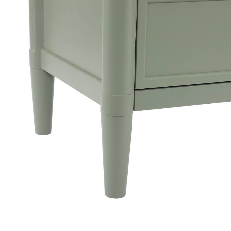 Christopher Knight Home - Modern Minimalist 23.62" Nightstand with Roller Glide Drawers & Solid Wood Legs, Versatile Home Use