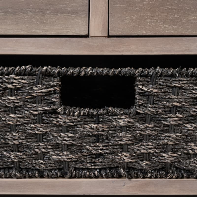 Storage Bench with Removable Basket and 2 Drawers