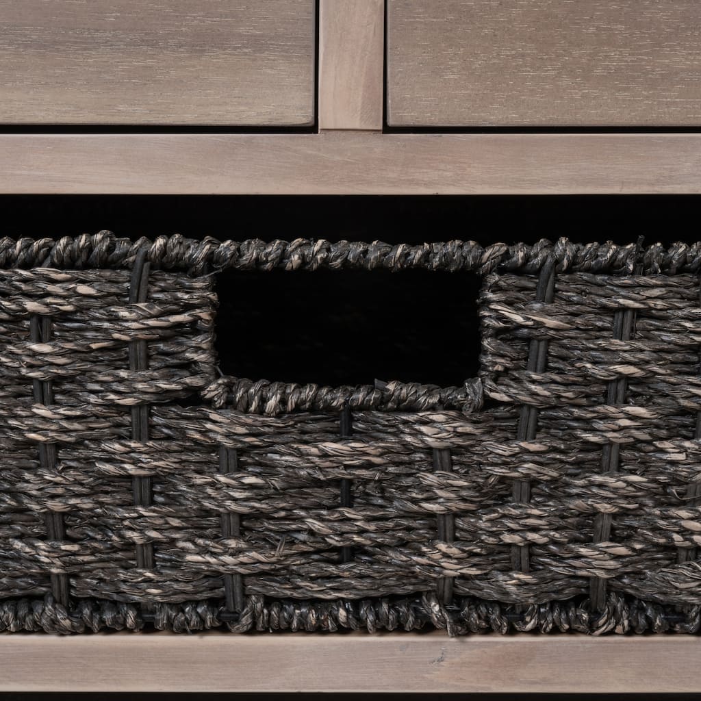 Storage Bench with Removable Basket and Drawers