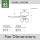 preview thumbnail 11 of 19, Hunter Gatlinburg Ceiling Fan w/ LED Light Kit, Handheld Remote - Transitional- EASY INSTALLATION