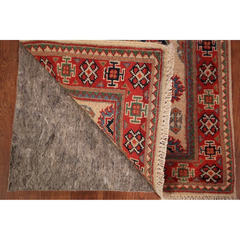 Geometric Kazak Oriental Foyer Rug Handmade Traditional Wool Carpet - 2'0" x 3'0"