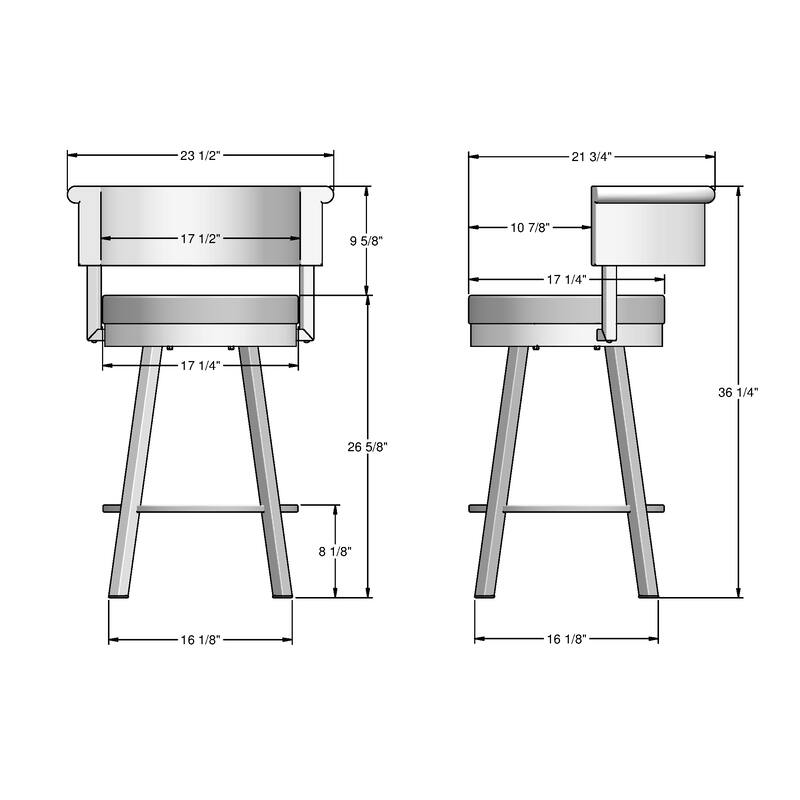 Amisco Rosco Swivel Counter Stool
