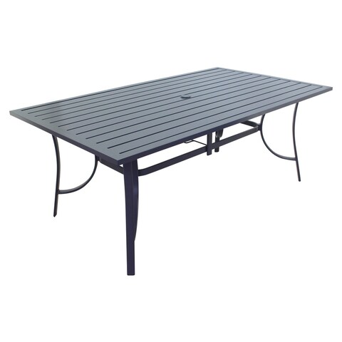 Courtyard Casual Santa Fe 72" X 42" Rectangle Aluminum Dining Table with Slat Top