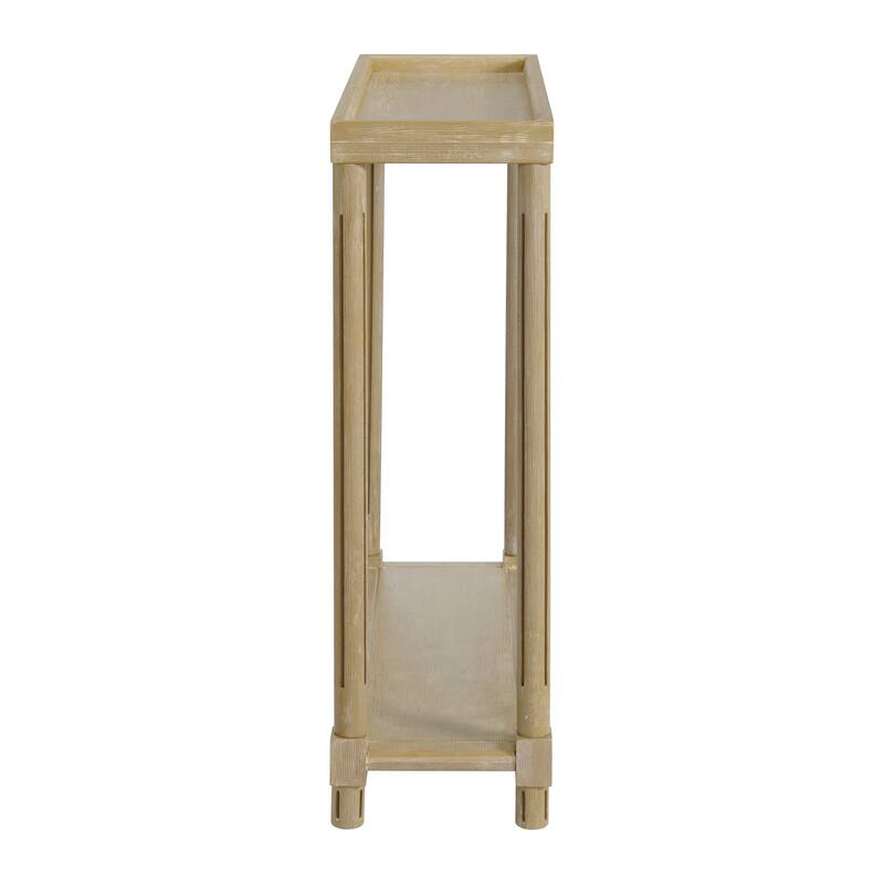 New Ridge Home Goods Harrison Narrow Side Tables, Set of 2, Distressed Oak