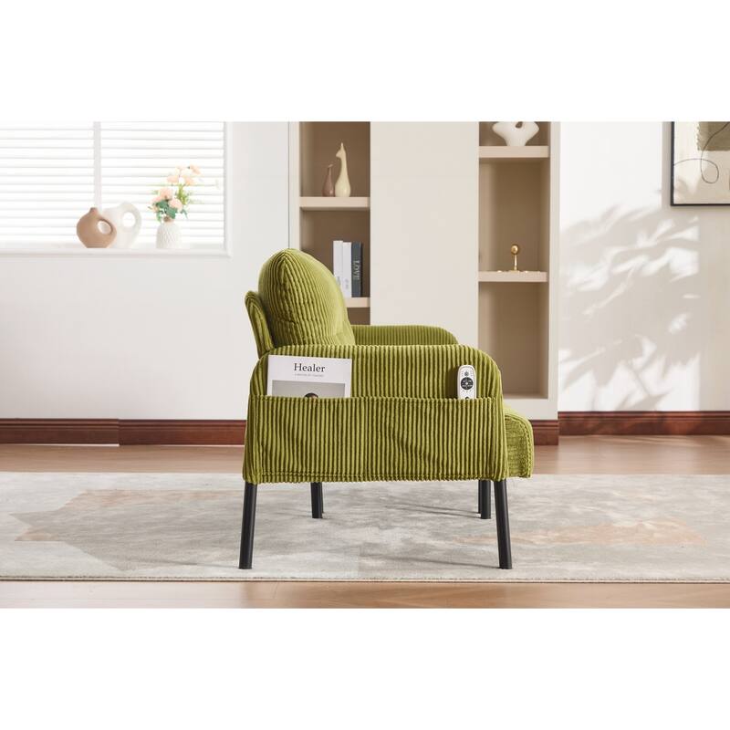 Oversized Loveseat, Modern & Plush Double-seater Sofa, Corduroy Upholstered Couch