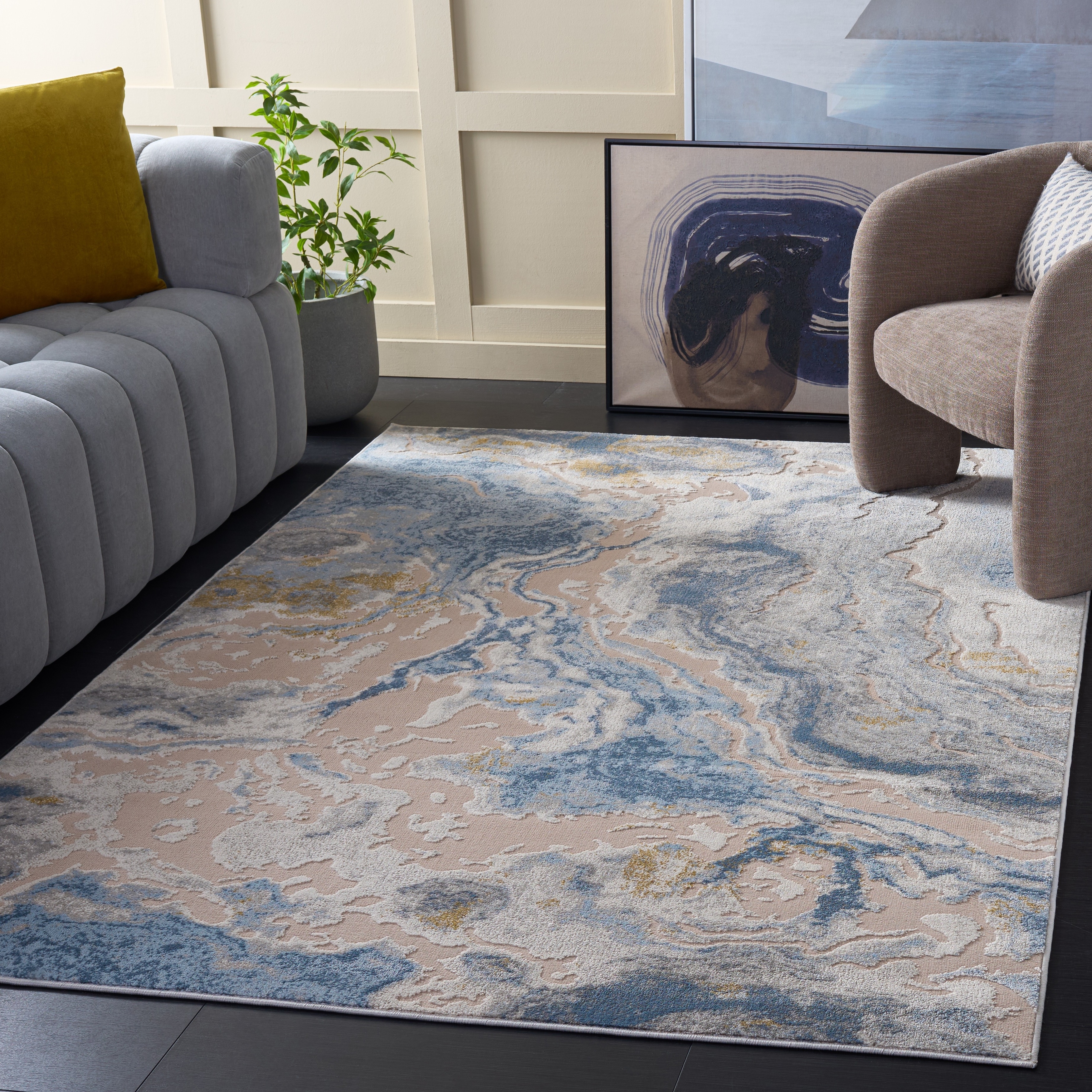 SAFAVIEH Palma Desolina Modern Abstract Area Rug