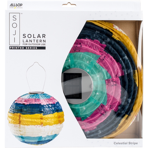 Soji Round Nylon Solar Lantern 12