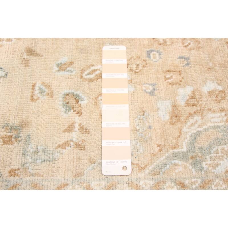 ECARPETGALLERY Hand-knotted Antalya Vintage Beige Wool Rug - 6'3 x 9'1