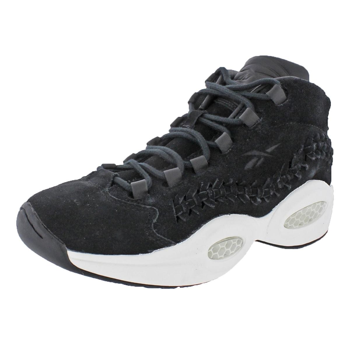Shop Reebok Mens Question Mid Hof Basketball Shoes Non Marking