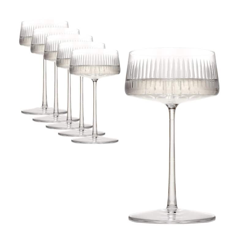Stolzle Lausitz Set of 6 Soho Champagne Coupe Glasses - 9.25 oz - 9.25 oz