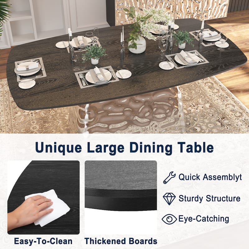Clihome Modern Large Dining Table