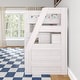 preview thumbnail 7 of 14, Modern Farmhouse Twin Over Twin Bunk Bed with Staircase and Trundle
