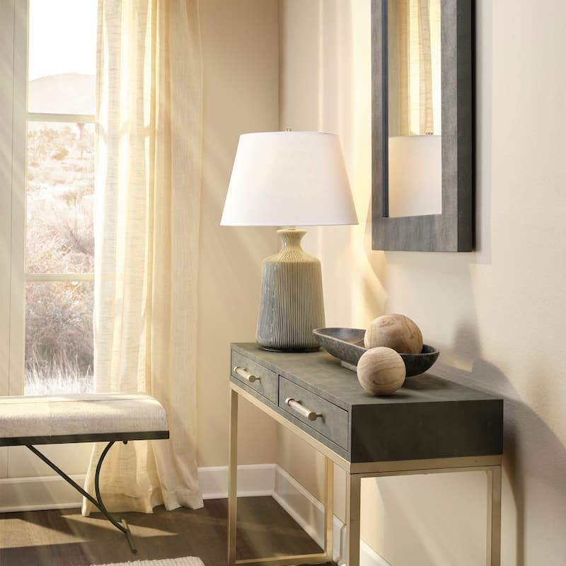 Alden Décor Brayden Faux Shagreen Console