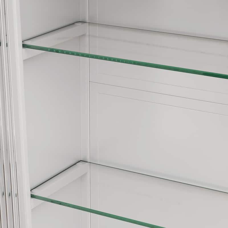 Modern Minimalist 3 Door Arched Wall Mounted Glass Cabinet