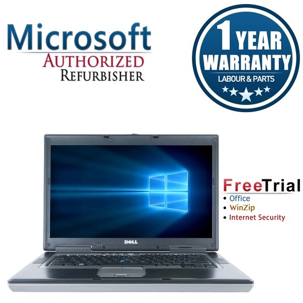 Refurbished Dell Latitude D830 15.4" Intel Core 2 Duo 1.8GHz 4GB DDR2 250GB DVD Win 10 Home 64 (1 Year Warranty) - gray