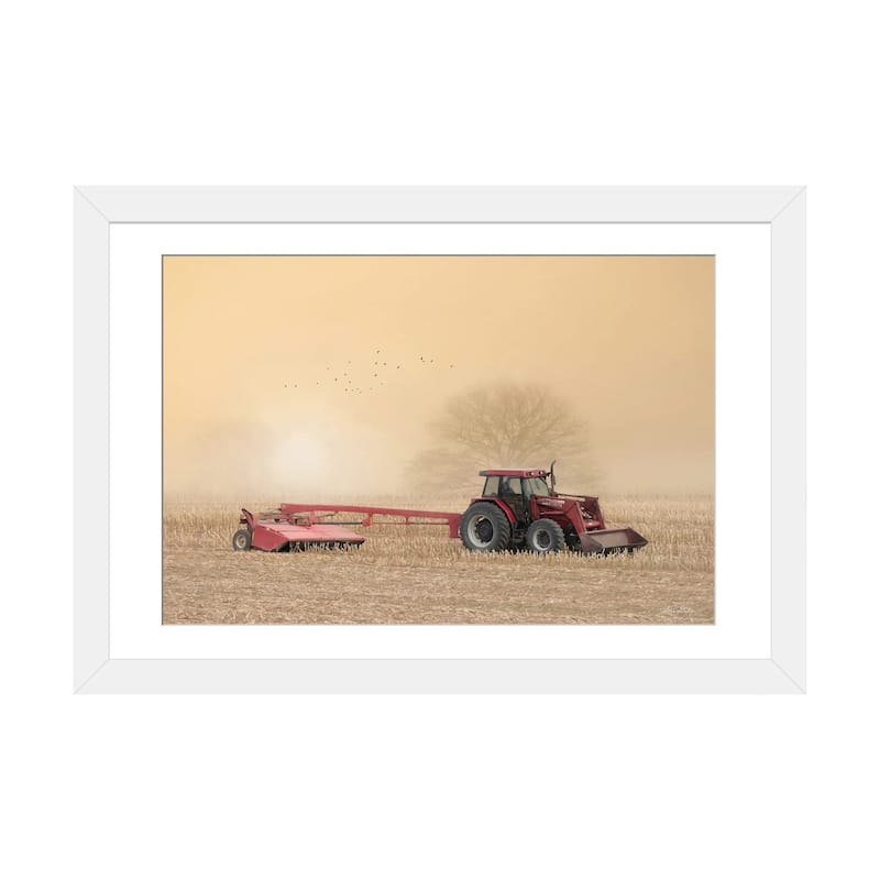 iCanvas "Foggy Morning In The Field" by Lori Deiter - White - 24x32x1