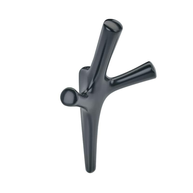 Amerock Kodiak Decorative Wall Hook - Triple Prong - Matte Black