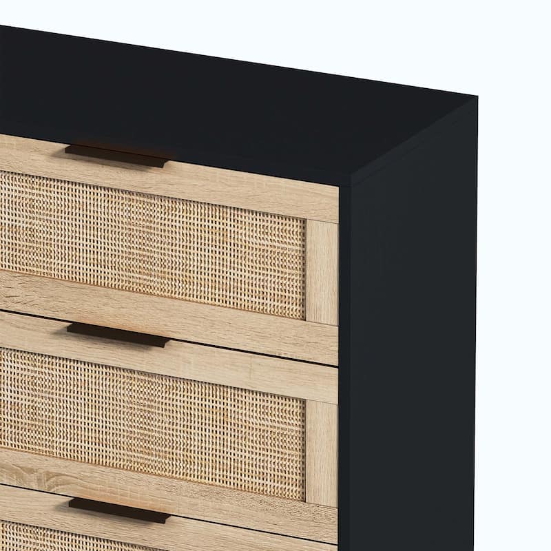 Simple 6 drawers Rattan dresser Rattan Drawer,Bedroom,Living Room