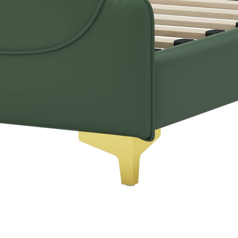 Bed frame with Headboard & Footboard, Upholstered Platform bed