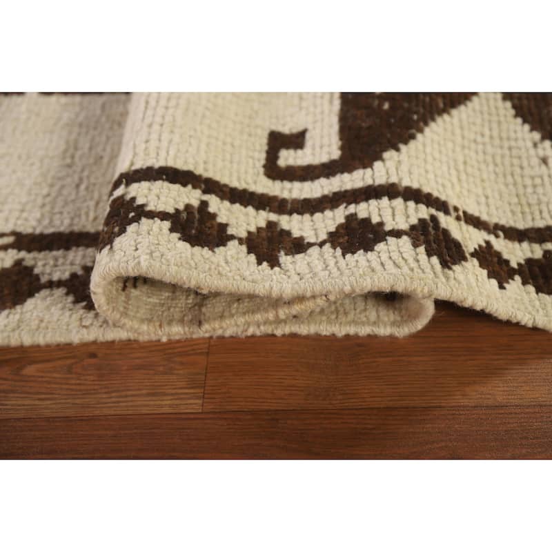 Turkish Anatolian Runner Rug Hand-knotted Natural Dye Wool Carpet - 2'10"x 15'1"