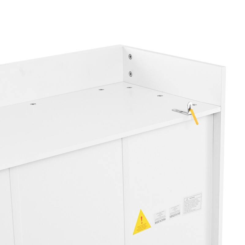 Freestanding 78" Tall Kitchen Pantry Storage Cabinet with Drop-Down Surface and Adjustable Shelves,Power Outlet for Organization