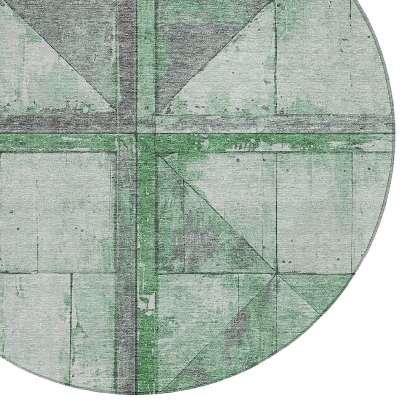 HomeRoots Geometric Transitional Rectangle Outdoor Rug