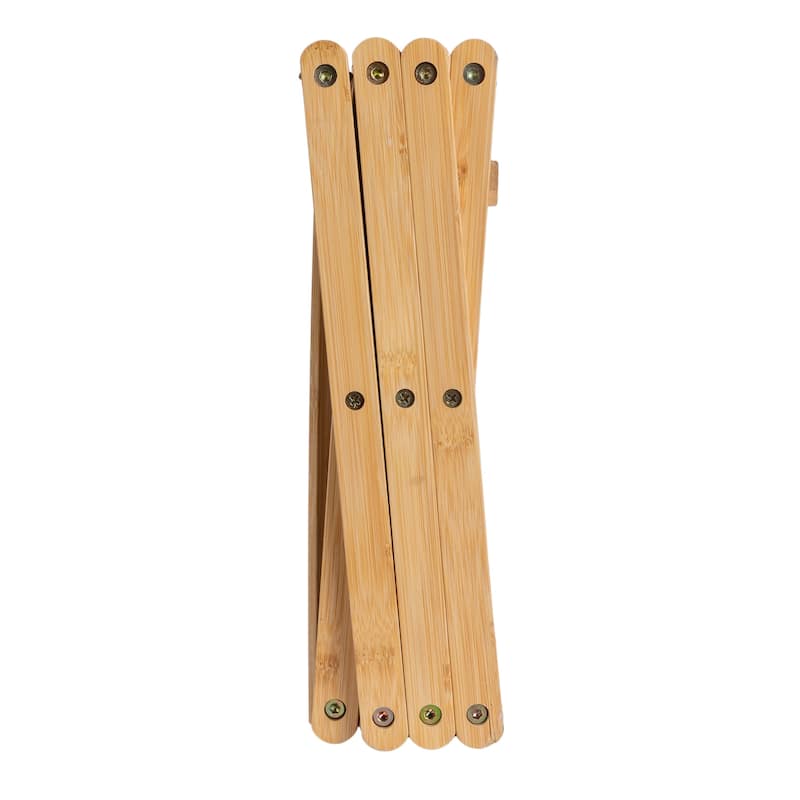 Household Essentials 4-Tier Bamboo Folding Shoe Rack - 27.5"L x 9.8"W x 22.0"H