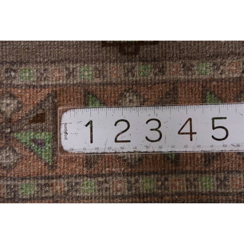 Hand Knotted Oriental 100% Wool Carpet Transitional Tribal Purples Anatolian Area Rug - 2' 11'' X 1' 6''