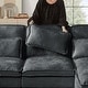 preview thumbnail 24 of 53, 113" Chenillle U Shaped Sectional Sofa with Toss Pillows
