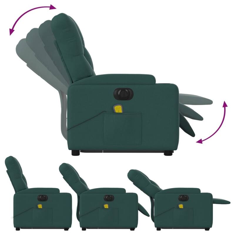 vidaXL Stand up Massage Recliner Chair Power Lift Wingback Armchair Fabric