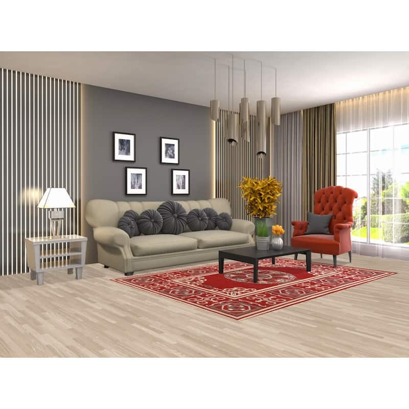 Geometric Oriental Gabbeh Kashkoli Area Rug Hand-knotted Wool Carpet - 5'4" x 7'8"