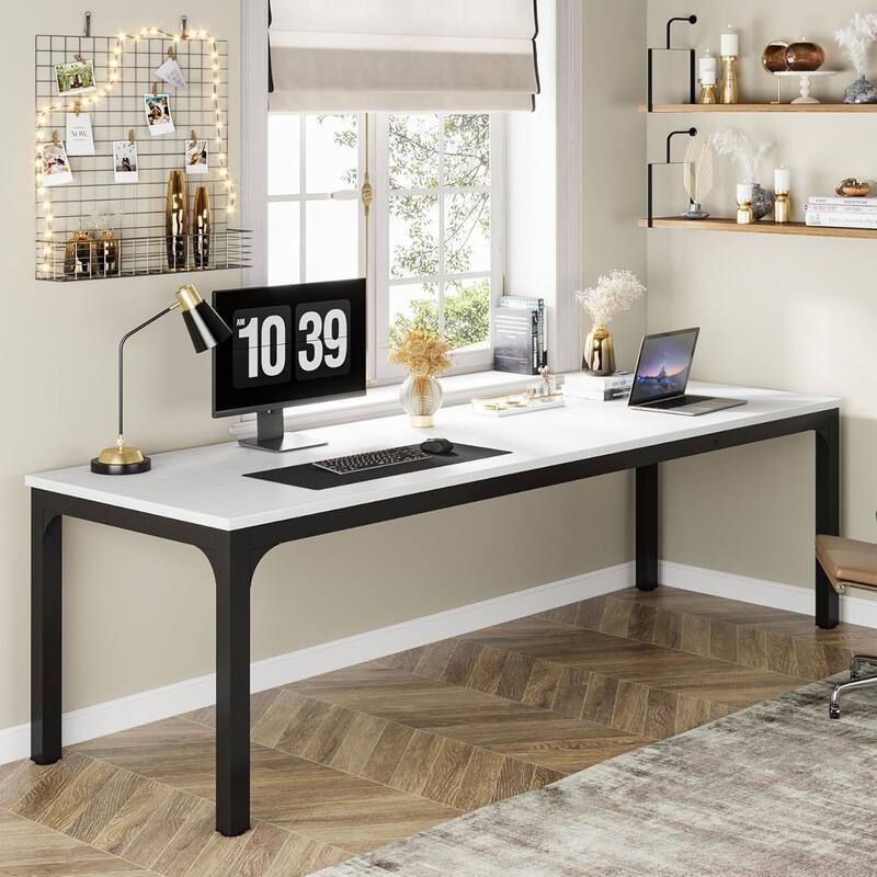 78.7" Extra Long Computer Desk/Table, Work Desk, Double Workstation Desk for Home Office