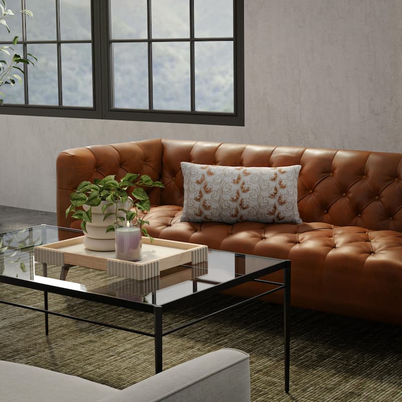 Rizzy Home Botanical Embroidered Throw Pillow