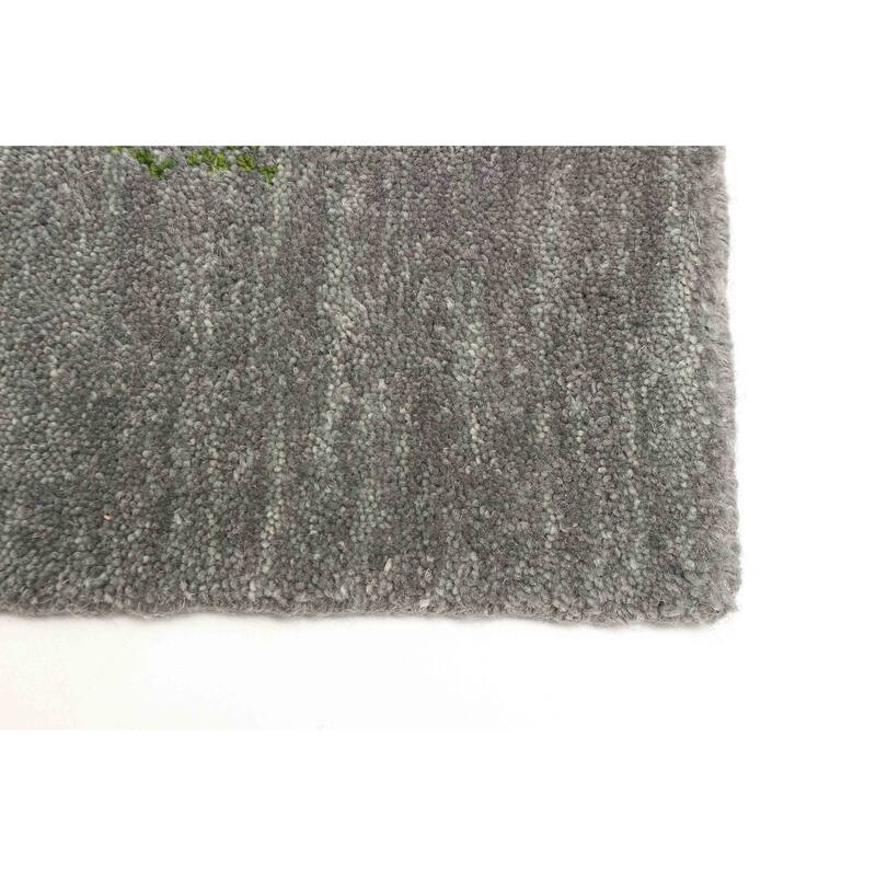 ECARPETGALLERY Hand Loomed Kashkuli Gabbeh Grey Wool Rug - 4'0 x 5'8