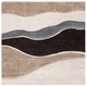 preview thumbnail 24 of 25, SAFAVIEH Florida Shag Cirilla Abstract Wave 1.2-inch Thick Rug 6'7" Square - Ivory/Grey - Square
