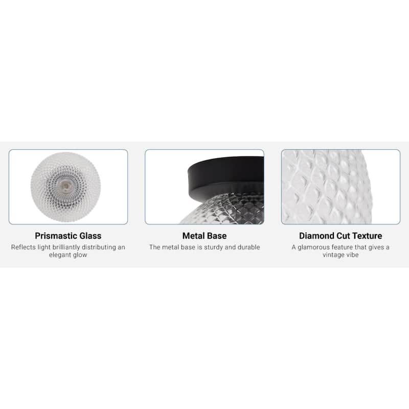 Kenroy Home Prismatic 1-Light Flush Mount