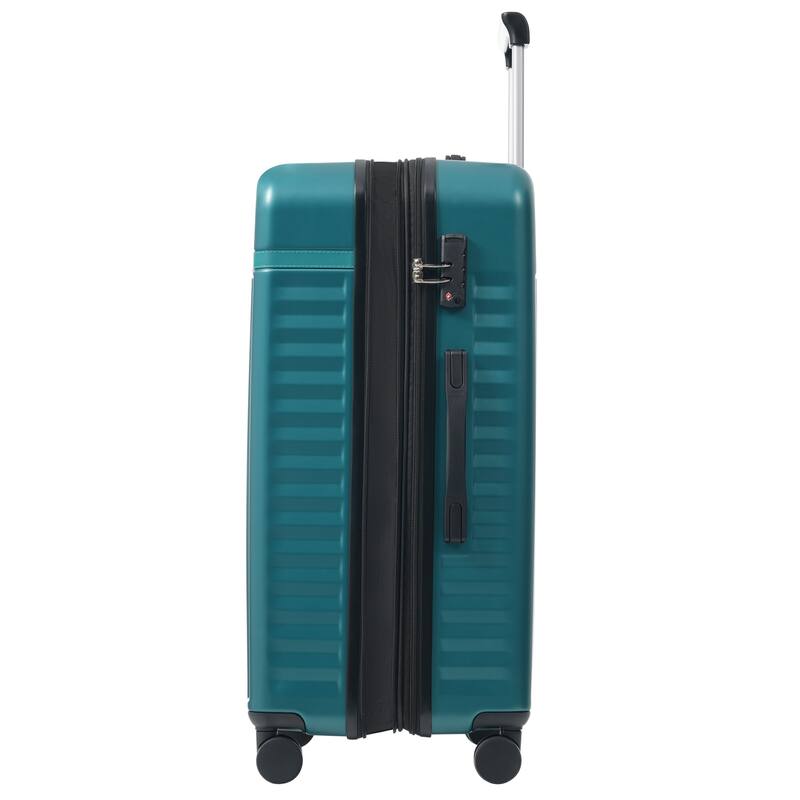 5-Piece Modern Hard-Shell Luggage Expandable Luggage with Spinner Wheels and TSA Lock, for Boarding Travel, Dark Green